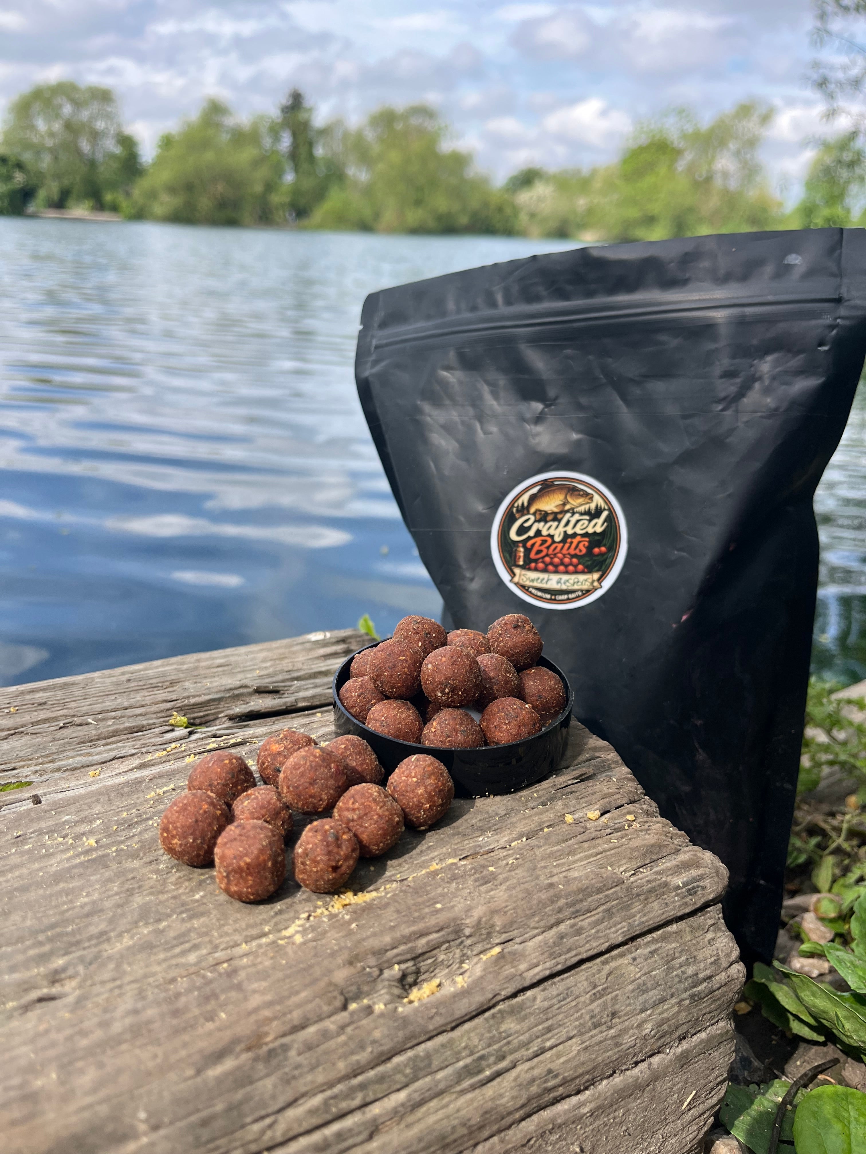 Hardened hookbaits (custom flavour)
